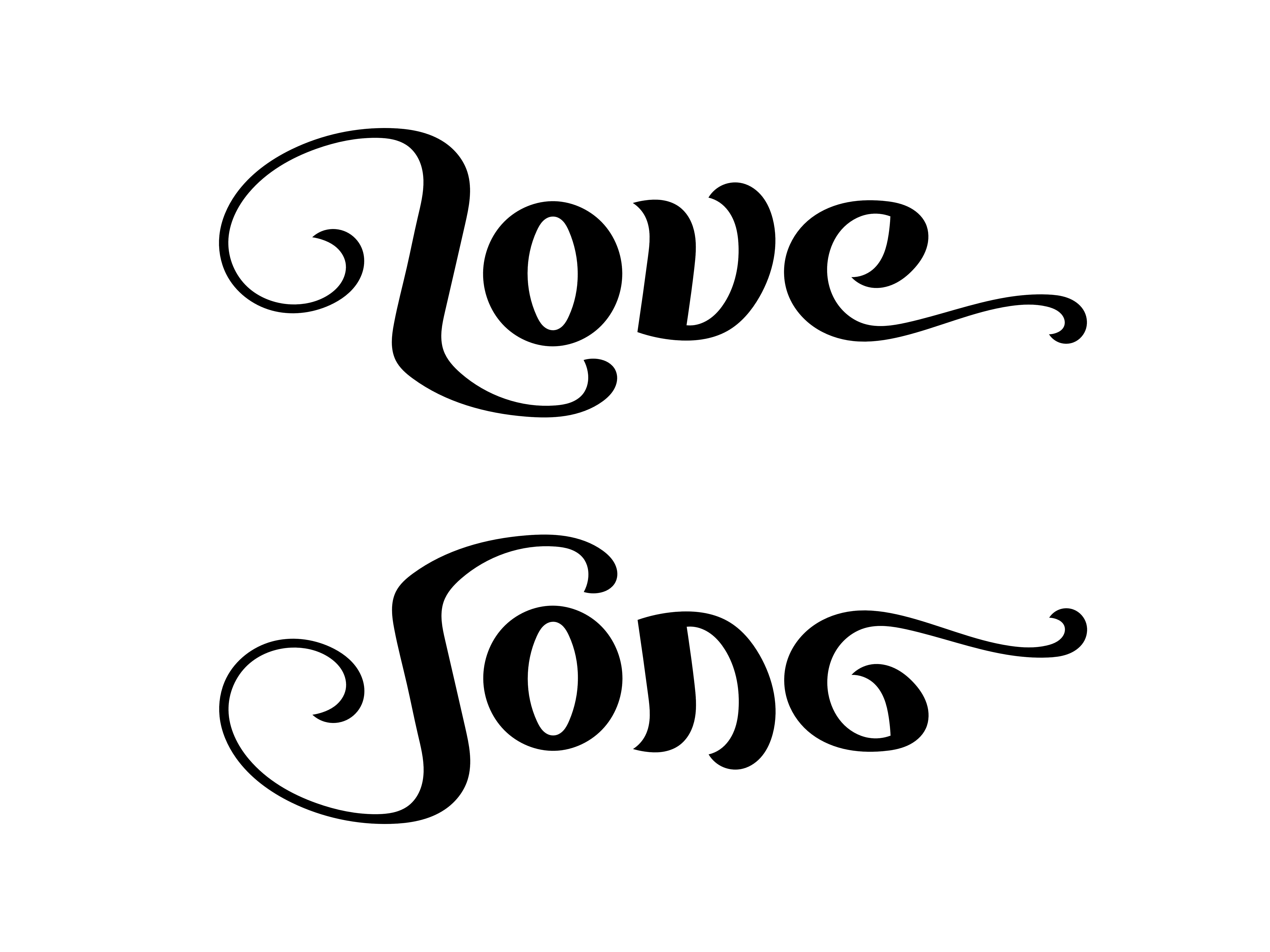Ambigram Love Song By Basile Morin - Ambigram (7000x5250), Png Download