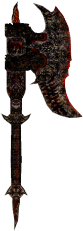 Oblivion Daedricwaraxe - Daedric War Axe Skyrim (360x480), Png Download