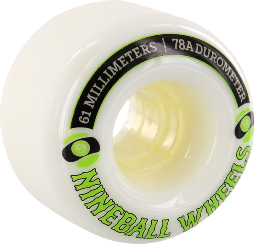 Sector 9 9 Ball 61mm 78a White - Sector 9 9 Ball White Skateboard Wheels - 61mm 78a (1041x1000), Png Download