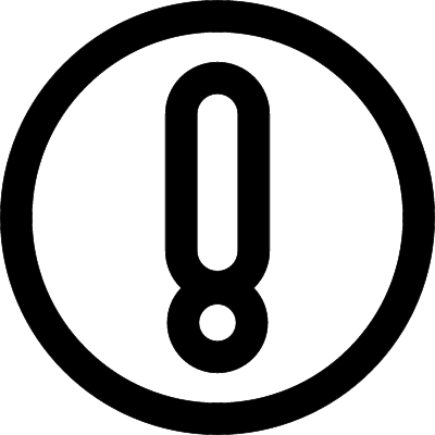 Warning Exclamation Circle Outline Vector - Creative Commons Icons (400x400), Png Download