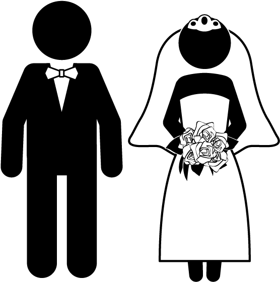 Bride - Bride And Groom Icon Png (640x640), Png Download