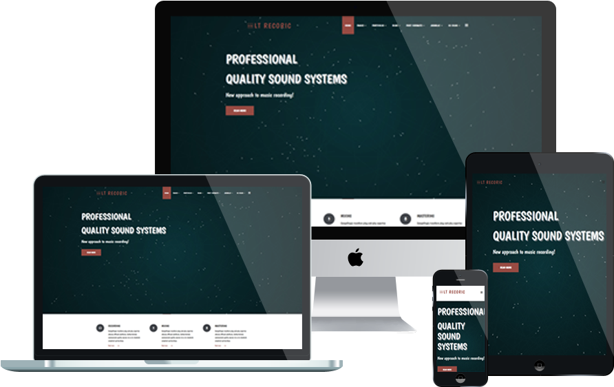 Lt Recoric Premium Private Music Studio / Recording - Hotel & Booking Joomla Template (1000x750), Png Download