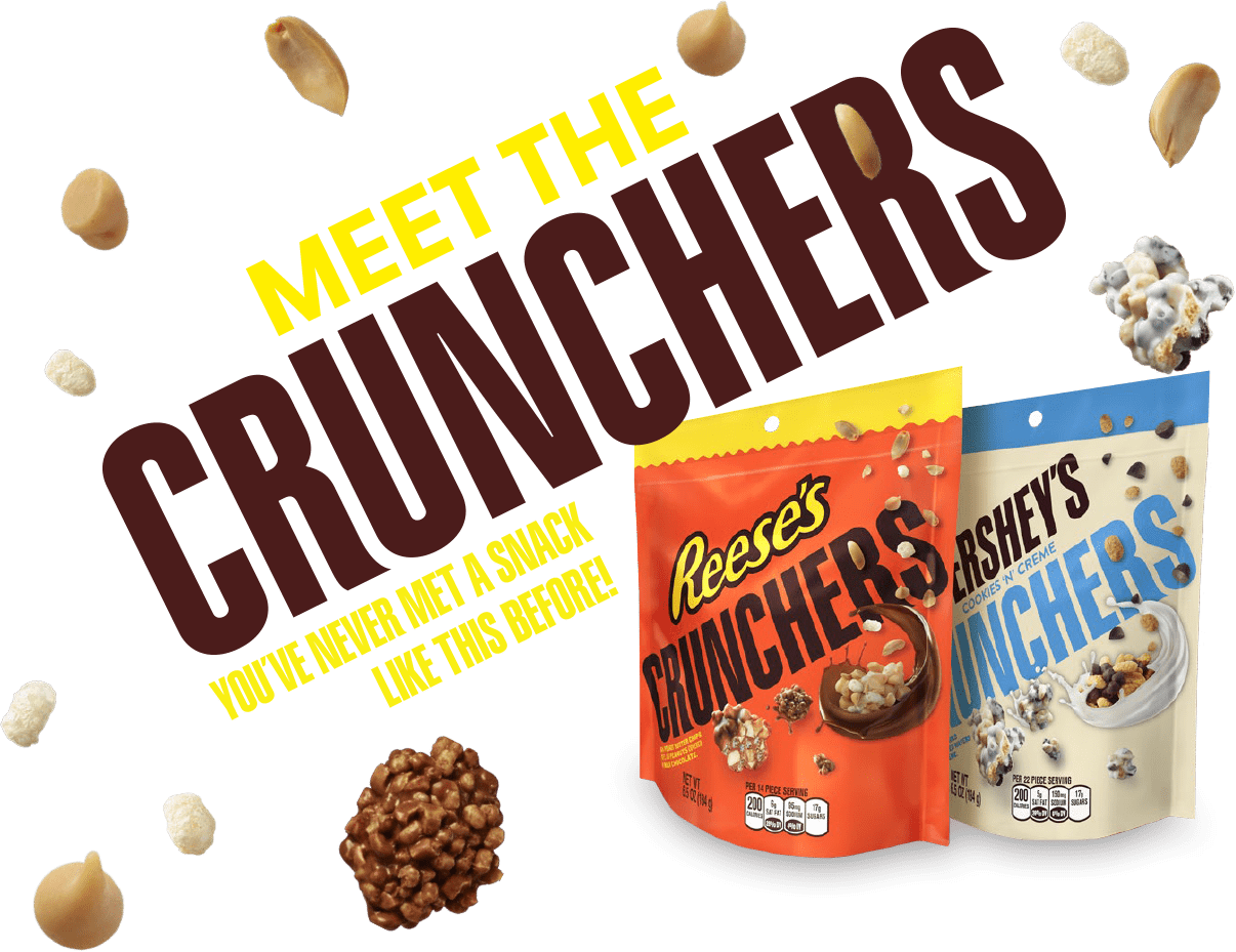 New Hershey's Cookies N' Crème Crunchers & Reese's - Hershey Cookies And Creme Crunchers (1206x929), Png Download