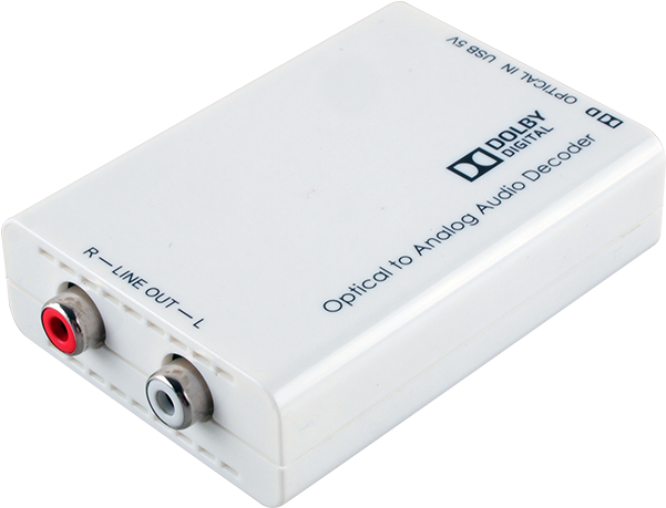Optical To Stereo Audio Converter With Dolby Digital - Power-line Communication (900x600), Png Download