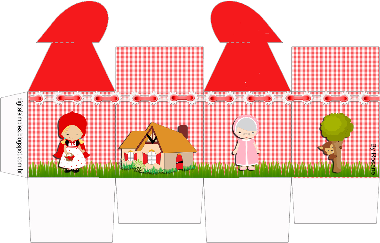 Little Red Riding Hood Free Printable Box With Heart - Personalizados Para Imprimir Chapeuzinho Vermelho (1600x1131), Png Download
