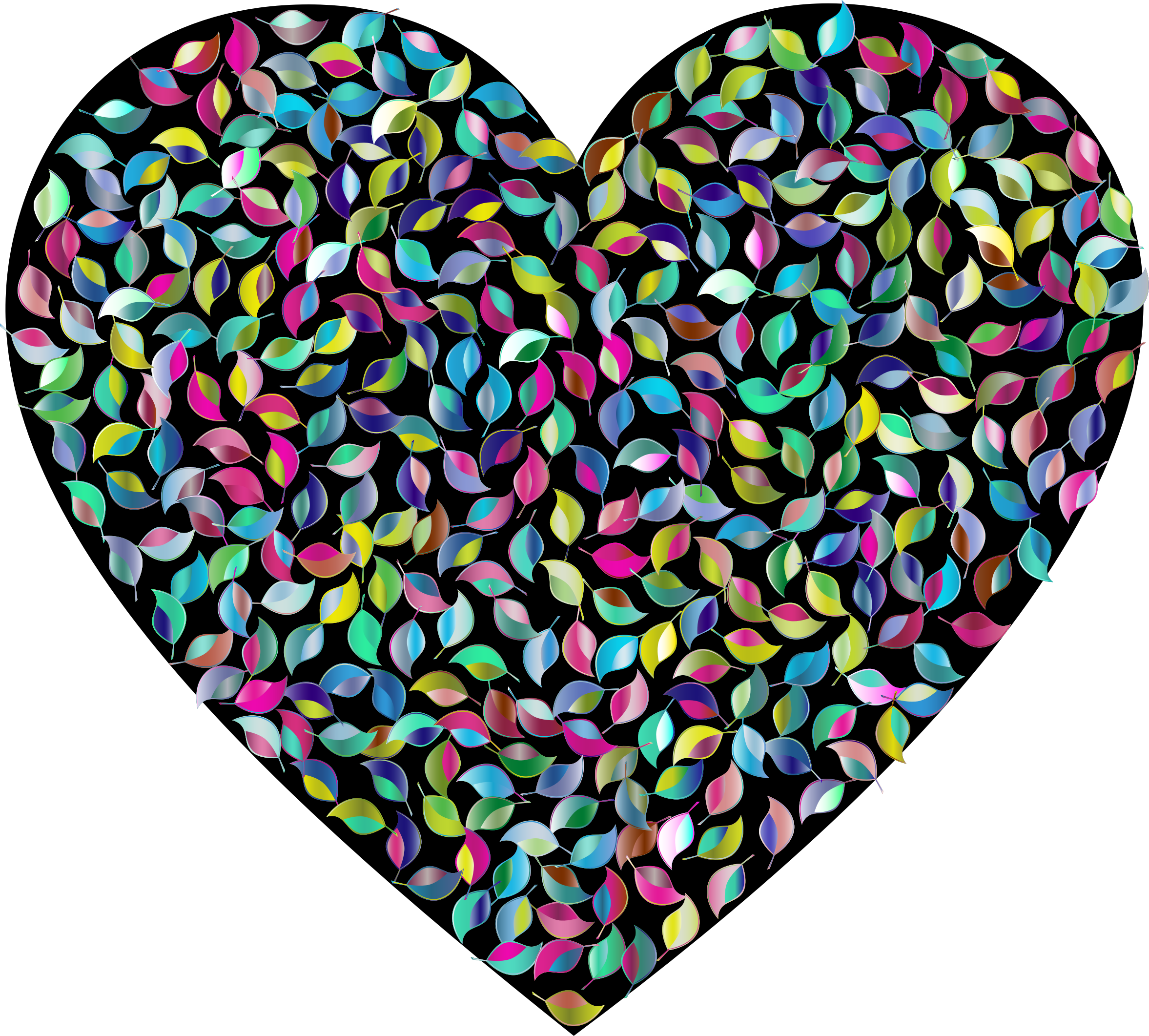 This Free Icons Png Design Of Prismatic Green Heart (2354x2122), Png Download