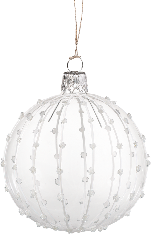 Download Glass Bauble Transparent With White Glitter