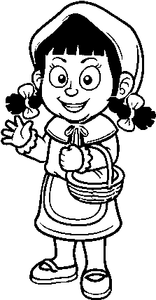 A Little Red Riding Hood Coloring Page - Chapeuzinho Vermelho Para Pintar (600x470), Png Download
