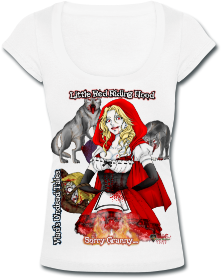 Vamp Little Red Riding Hood Woman's Scoop Neck Tee - Natural Hair Swag Women's T-shirt By Spreadshirt (600x600), Png Download