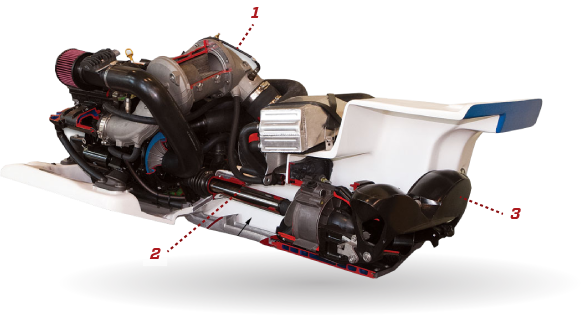 Scarab Jet Boat Engine (581x315), Png Download