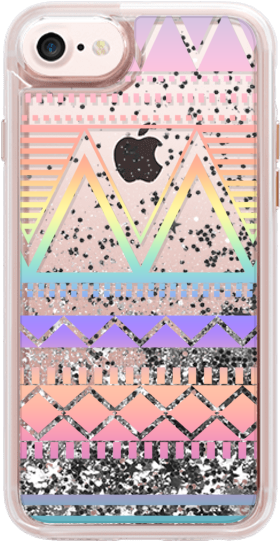 Casetify Iphone 7 Liquid Glitter Case - Patchwork (282x560), Png Download