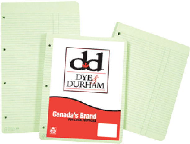 Dye & Durham Paper Green Ruled 11" 3 Hole 50/pkg - Paper (850x850), Png Download