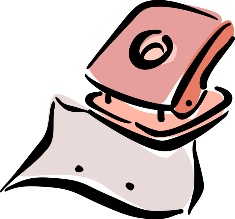 Vector Illustration Of Hole Punch Office Tool Used - Illustration (752x700), Png Download
