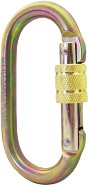 Isc Steel Oval Screwgate Carabiner - Screw Gate Carabiner (343x432), Png Download