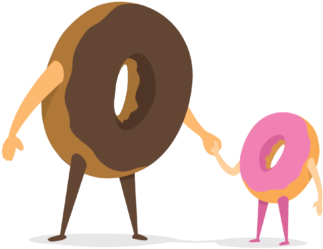 Doughnut Clipart Dad - Donuts With Dad Clip Art (720x388), Png Download