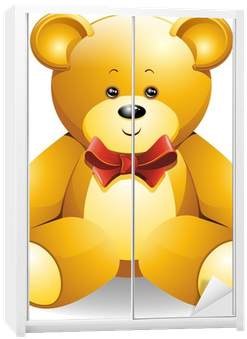 Orsetto Peluche Con Fiocco Teddy Bear Vector Wardrobe - Teddy Bear (400x400), Png Download