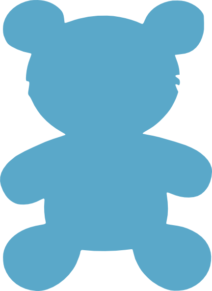Blue Bear Clip Art - Purple Teddy Bear Clip Art (432x592), Png Download