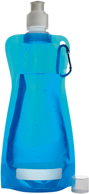 420ml Foldable Water Bottle With Carabiner Clip Bw7567 - Opvouwbare Bidon (700x700), Png Download