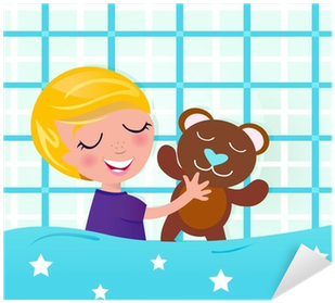 Cute Sleeping And Dreaming Boy With Teddy Bear - Baby-schnuller Mit Schlafzimmerjungen Schnuller (400x400), Png Download