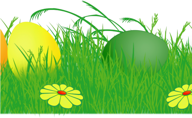 Easter Grass Cliparts - Easter Eggs Clip Art (640x480), Png Download