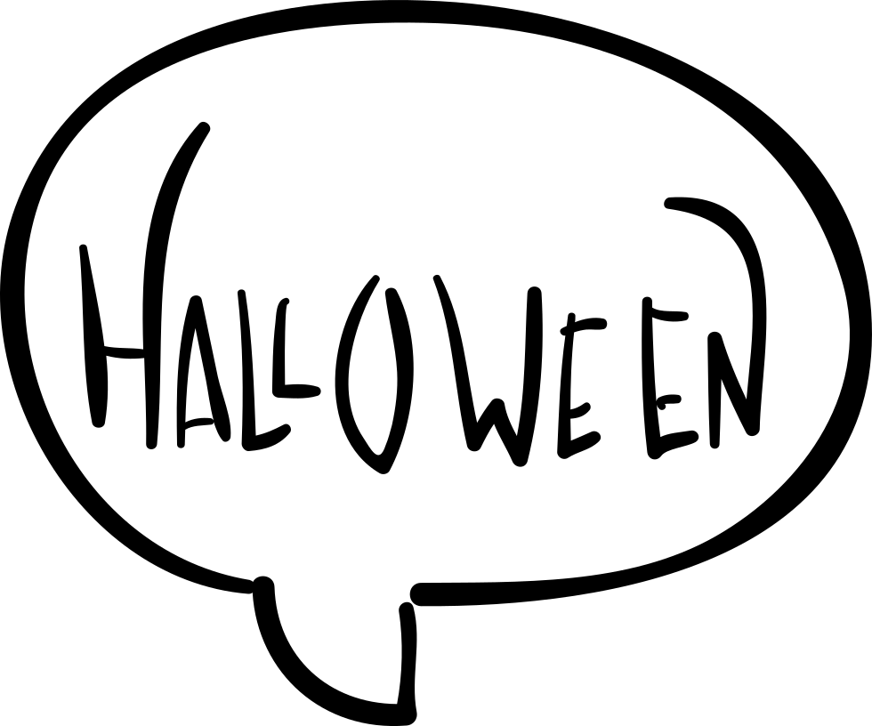 Halloween Chat Speech Bubble - Speech Bubbles Halloween (980x816), Png Download