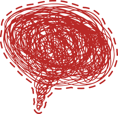 Red Speech Bubble In Doodle Style - Red Doodle Png (400x386), Png Download
