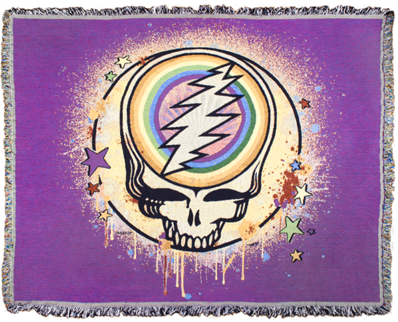 A Violet Woven Cotton Blanket With A Grateful Dead - Grateful Dead Steal Your Face (550x550), Png Download