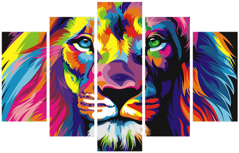 Related Wallpapers - 5d Diy Diamond Painting - Animal Resin Cross Stitch (500x323), Png Download