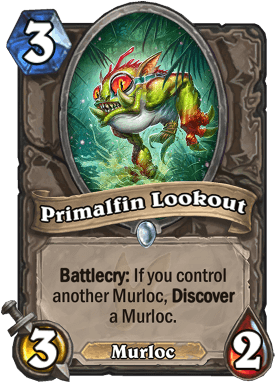 Primalfin Lookout - Murloc Card (323x430), Png Download