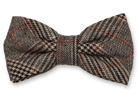 Checked Wool Black Bow Tie - Noeud Papillon A Carreaux (524x524), Png Download