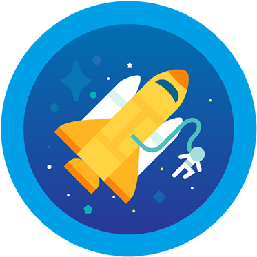 Astronaut Clipart Badge - Fitbit Badge (386x386), Png Download