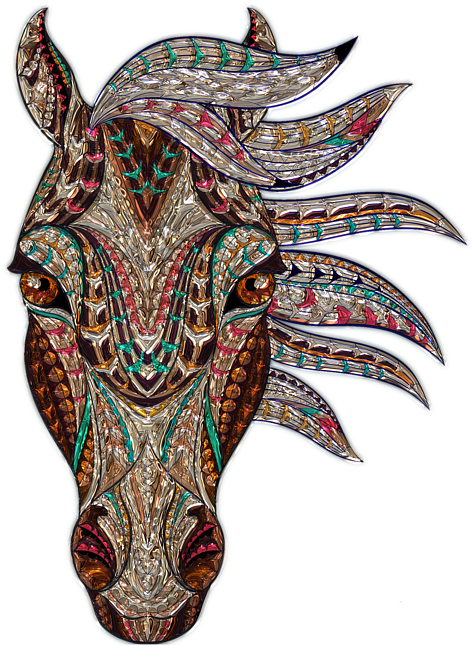 Bleed Area May Not Be Visible - Horse Mandala (567x700), Png Download