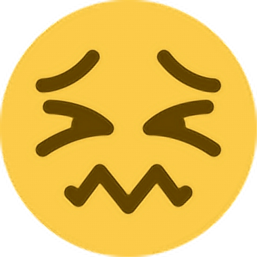 Ew Digust Unhappy Upset Tired Sleepy Squint Emoji Emoti - Emoji Frustrado (1024x1024), Png Download