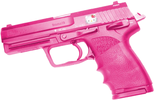 Transparent-gun - Pink Hello Kitty Gun (500x329), Png Download