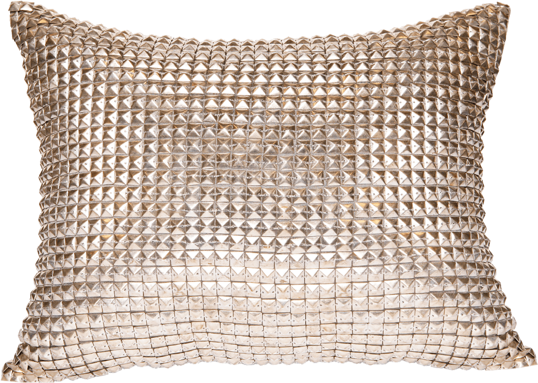 Metallic Silver Stud Jild Grey Pillow - Pyar&co Metallic Silver Stud Jild Grey Pillow (1200x1200), Png Download