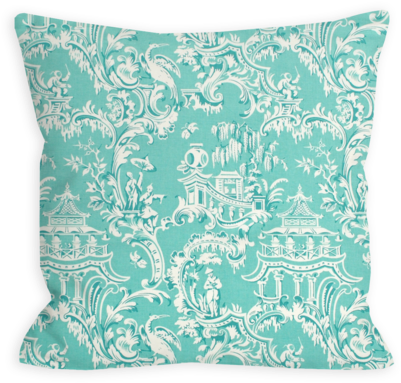 Pleasant Oriental Scene Scape Sea Green Pillow - Anna Griffin Antique Toile Paper Pad 48-sheets 12x12-inch (480x480), Png Download