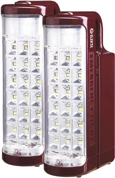 Rechargeable 2 Lanterns Combo Pack With 24 Smd Led - Light-emitting Diode (600x600), Png Download