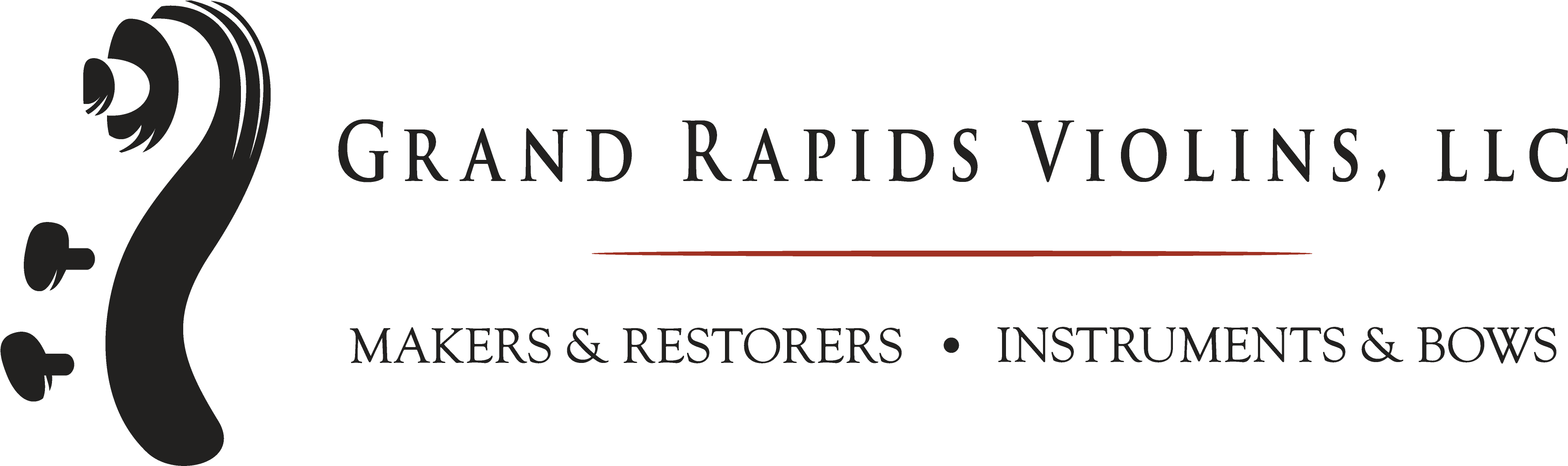Grand Rapids Violins, Llc - Violin Logo (4000x1564), Png Download