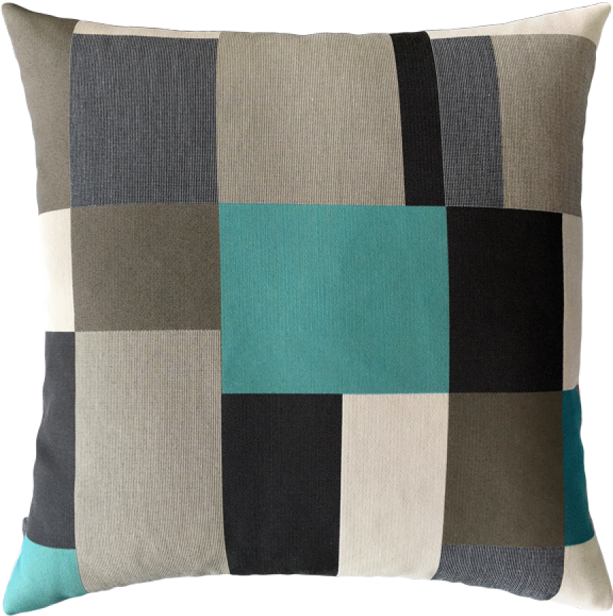 Noir Block Pillow - Elaine Smith Pillow (1200x1200), Png Download