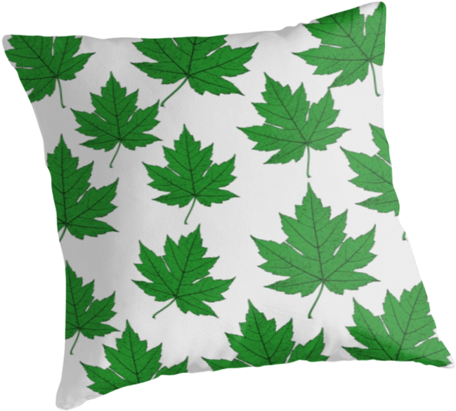 Free Download Leaf Clipart Cushion Throw Pillows Rectangle - Cushion (875x875), Png Download