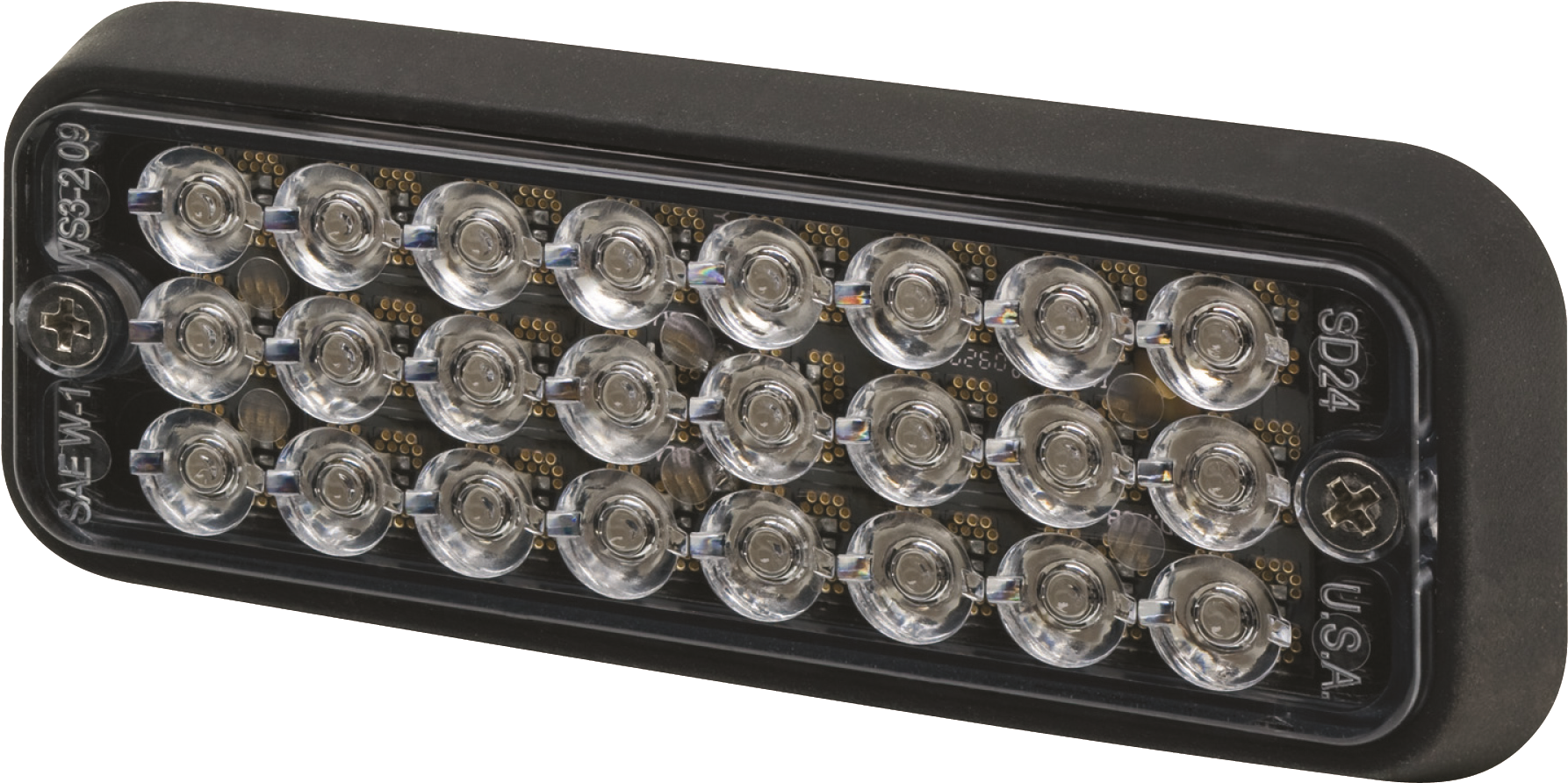 Surface Mount Strobe Lights - Ecco 3510a Surface Mount Amber Led Strobe Light (1875x981), Png Download