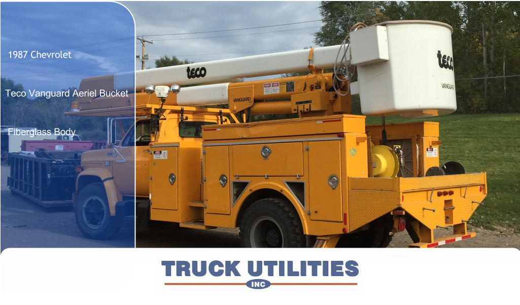 1987 Chevy C70 With A Teco V5-50ip Aerial Bucket Truck (1024x768), Png Download