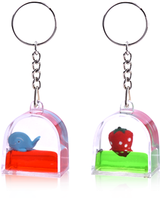 Horseshoe Shape Acrylic Liquid Animal Floating Keychain - Earrings (800x800), Png Download