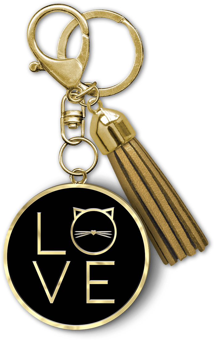 Love Cat Enamel Keychain - Keychain (1200x1200), Png Download