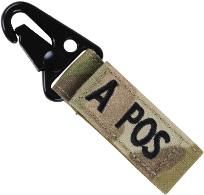 Blood Type Key Chain With Multicam - Blood Type Keychain (500x500), Png Download