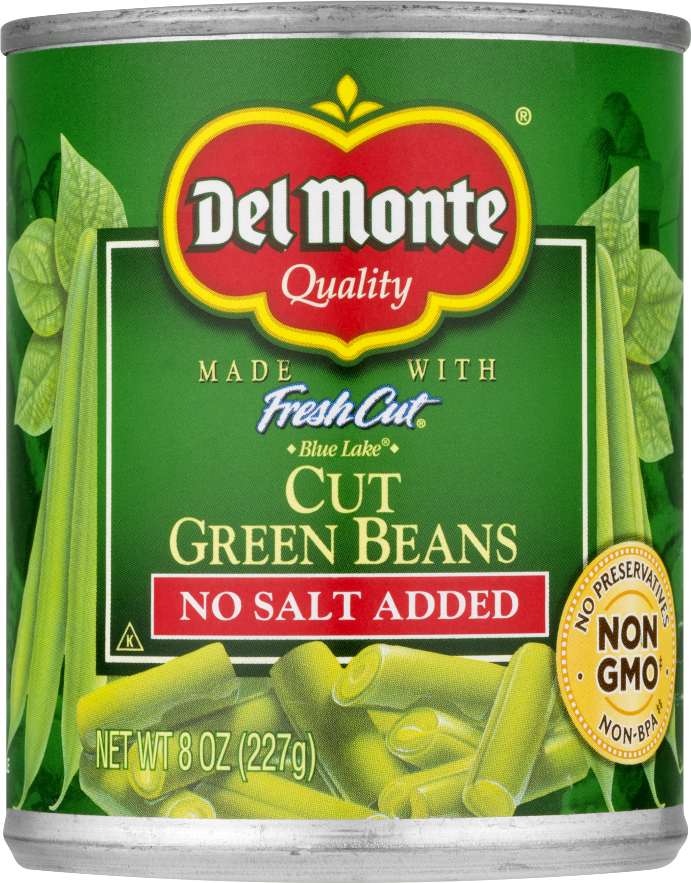 Del Monte Fresh Cut Blue Lake Cut Green Beans, No Salt - Del Monte Cut Green Beans No Salt (1800x1800), Png Download