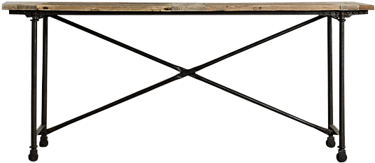 Flatiron Communal Bar Table - Iron (605x590), Png Download