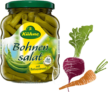 Green Bean Salad - Kühne Karottensalat (carrot Salad) 330g (437x747), Png Download