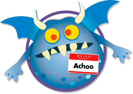 Achoo Loves To Buzz Around And Sprinkle Flu Germs Wherever - Flu Germs (457x324), Png Download