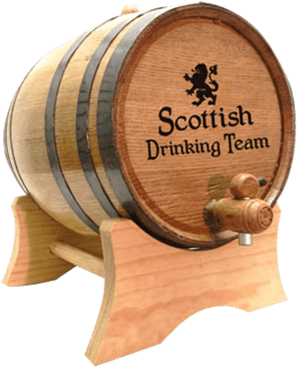 Scottish Drinking Team 5 Liter Oak Barrel - Engraved Barrel (555x555), Png Download